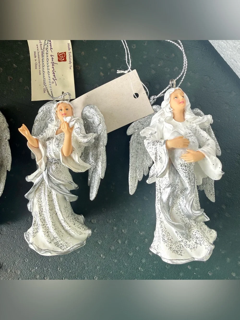 New Home Interiors Set of 4 Angel Ornaments